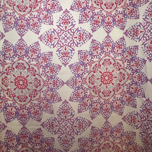 Women's Everly White Pink Purple Patterned Sleeveless Shift Dress Size L - Picture 2 of 7